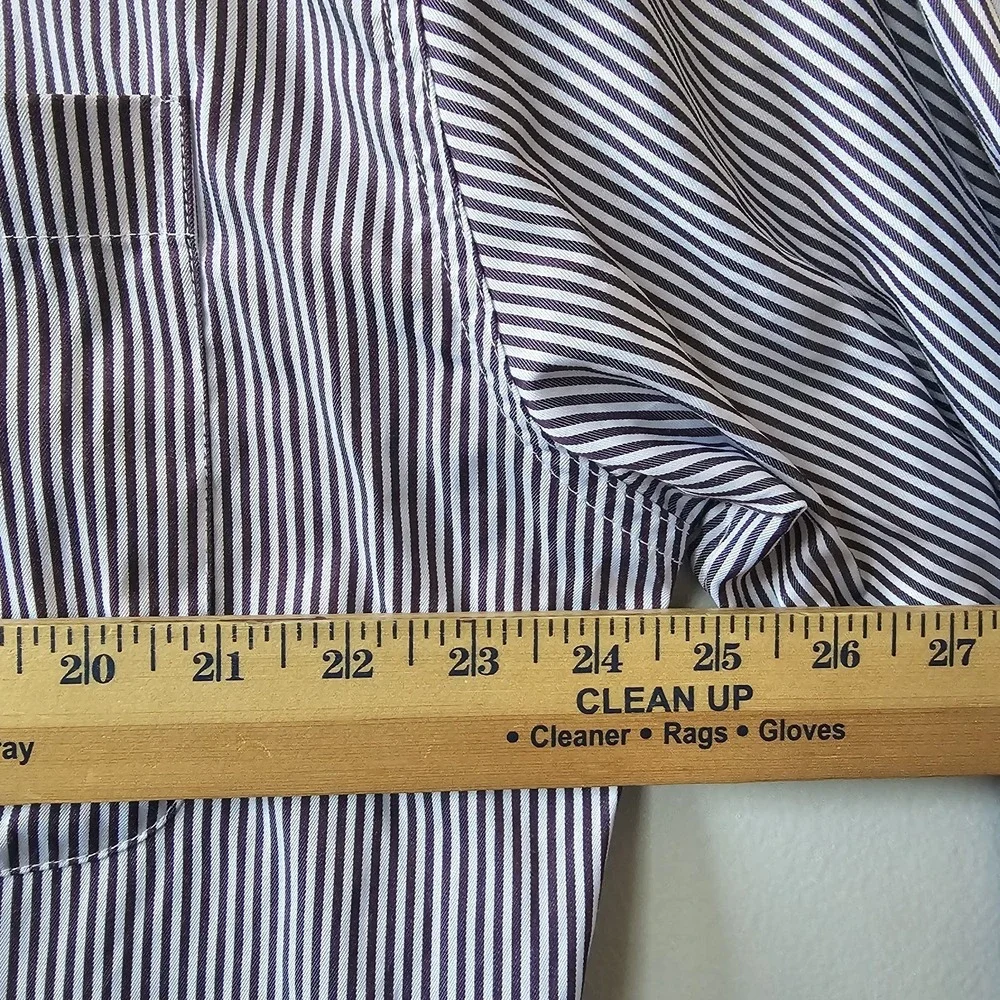 Cinch Western Shirt‎ Men's XL Long Sleeve Button Down Striped Red White Burgundy - Picture 4 of 9
